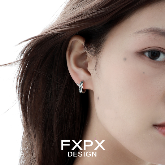 Crimson & Mint Butterfly Earrings