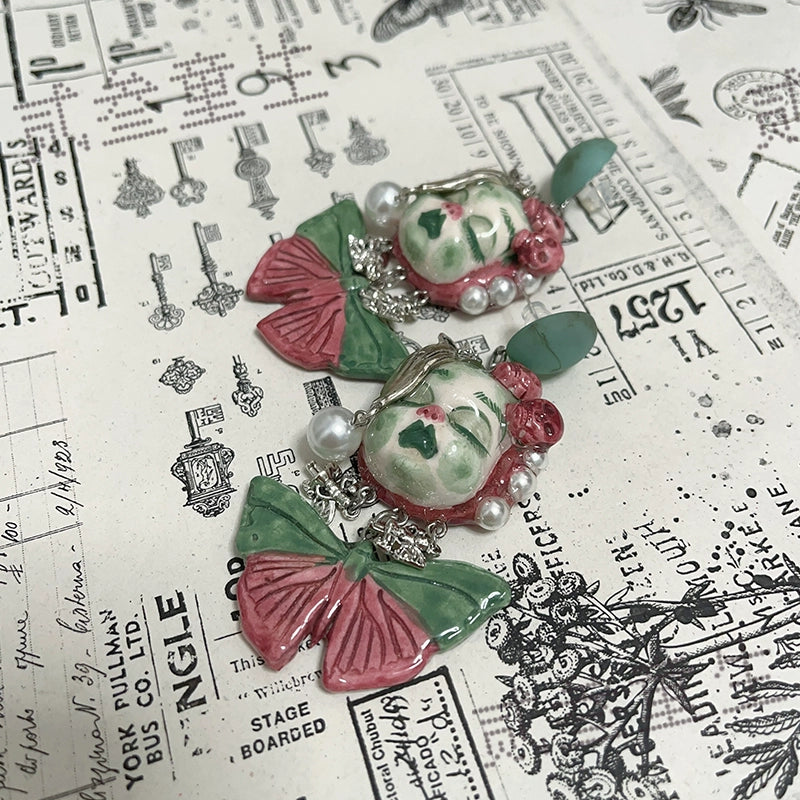 Earrings & Ear Cuffs-Ersan Tongsheng Original Handmade Niche Butterfly Earrings Personality Cute Sweet Hot Cool Earrings Earrings Gift