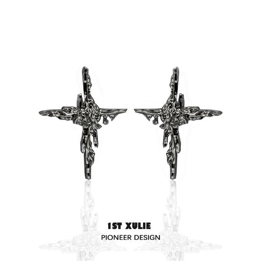 Y2K Rebel Cross Stud  Earrings