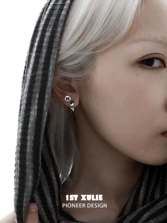 Dark Gothic Butterfly Ear Studs