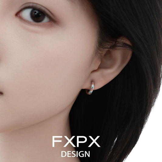 Color Dopamine Zircon Earrings