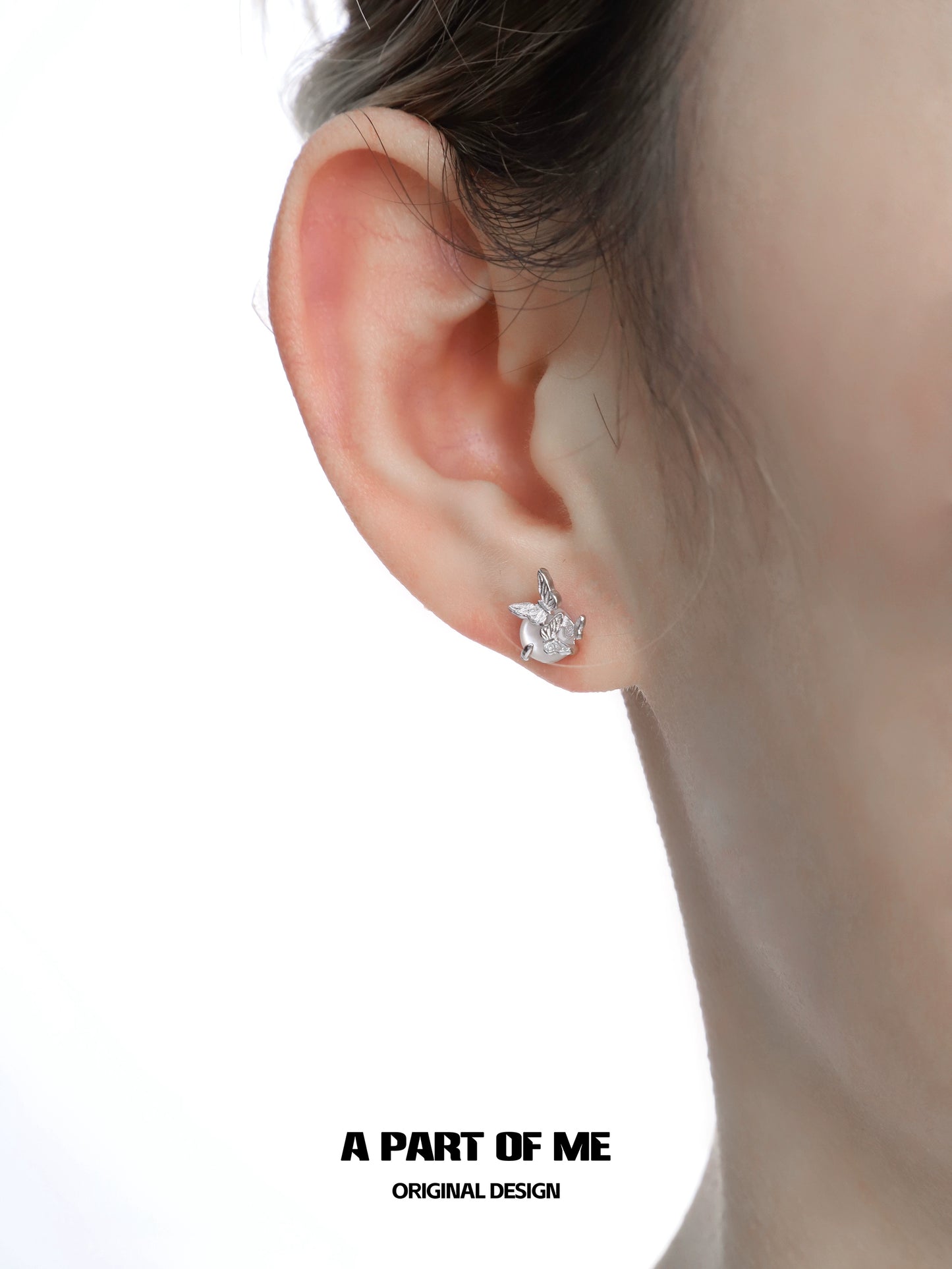 Frosted Butterfly Mini Earrings