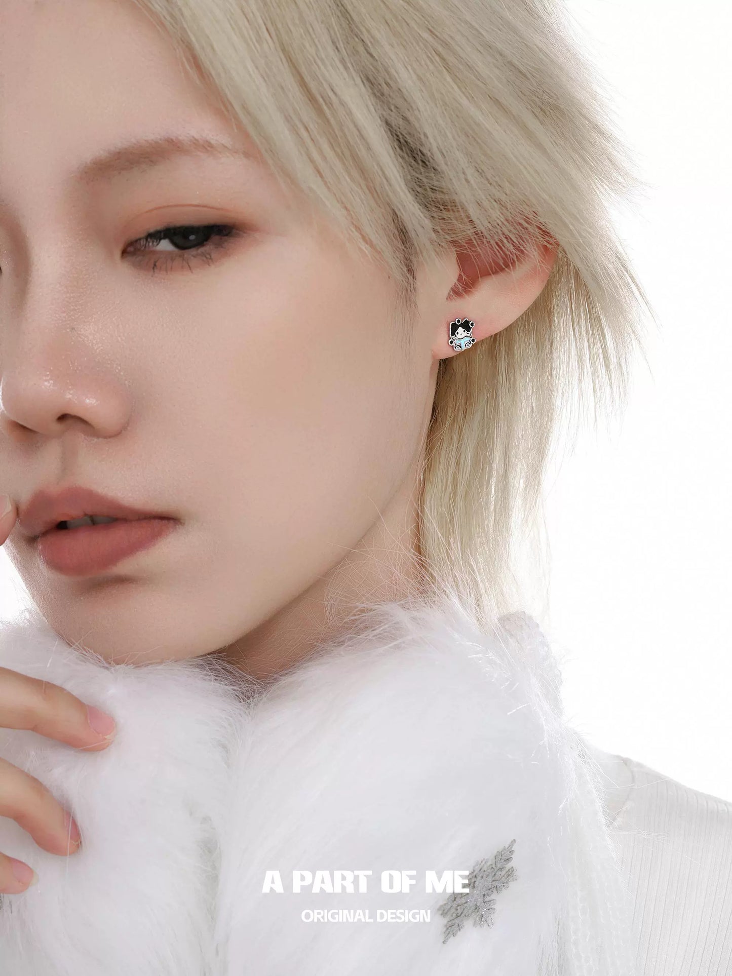 Y2K Soft Cat Stud Earrings