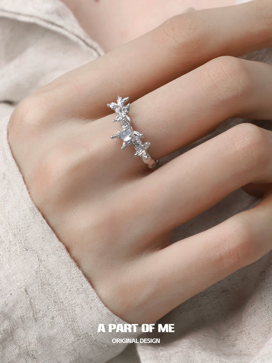 Butterfly Dance Agate Ring