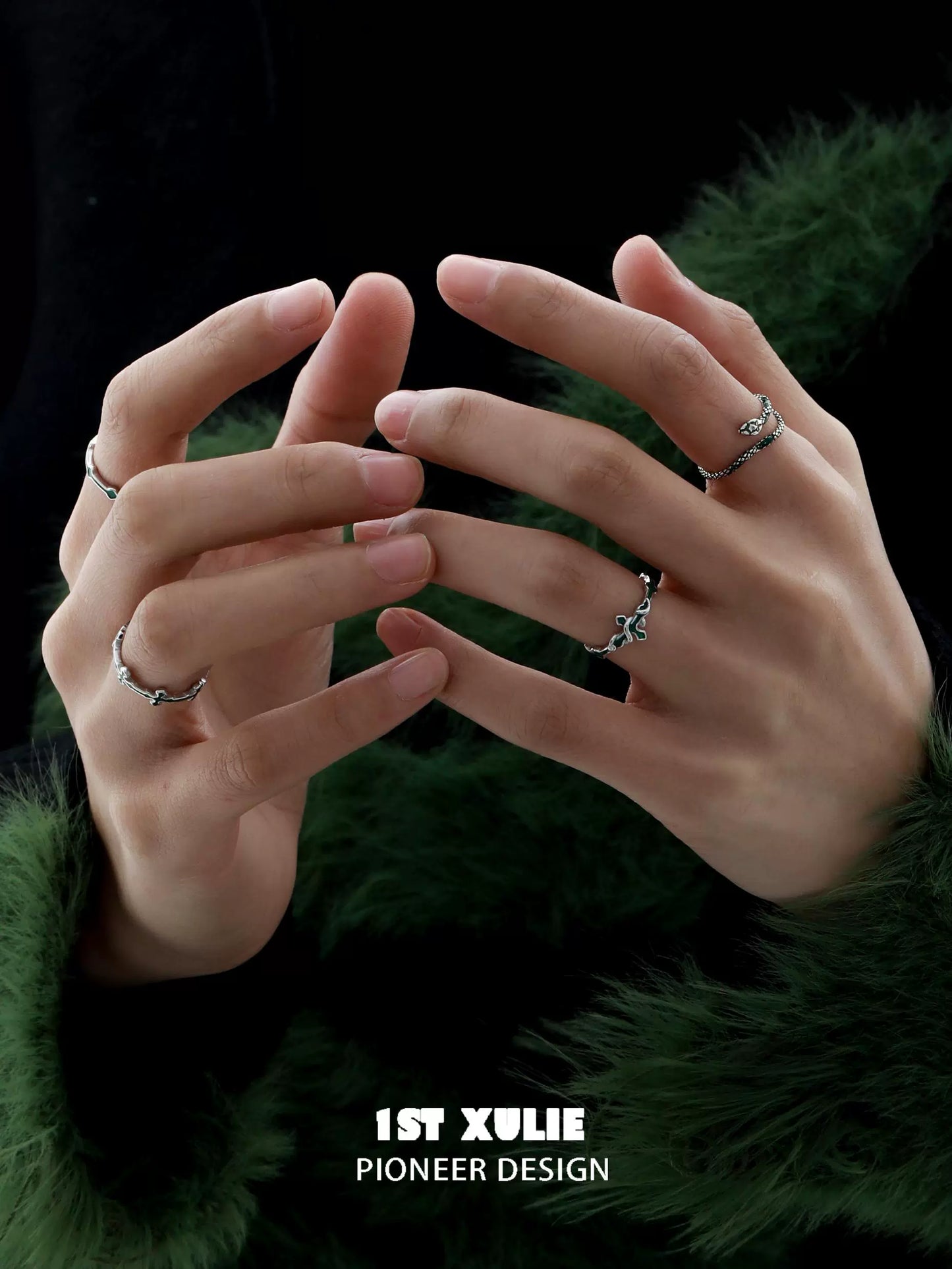 Slytherin Snake Court Couple Rings