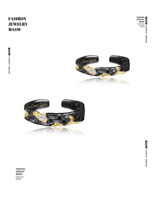 Retro Black Gold Ring