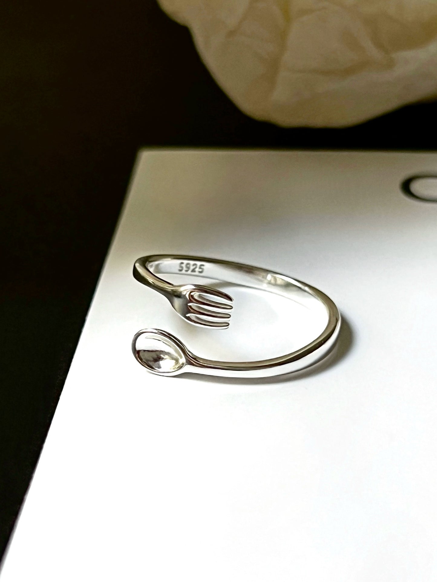 "Fork & Spoon" Creative Ring