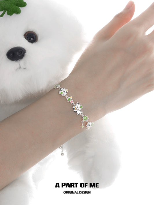 Lucky Clover Puppy Bracelet