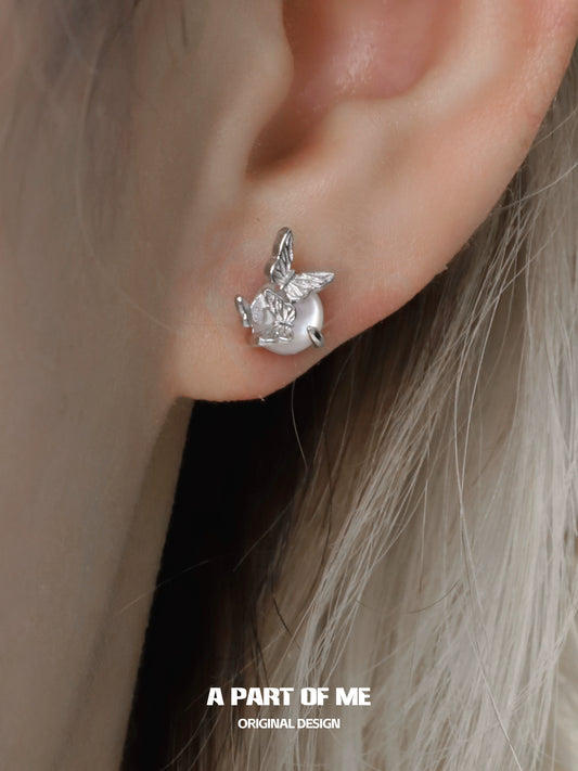 Frosted Butterfly Mini Earrings