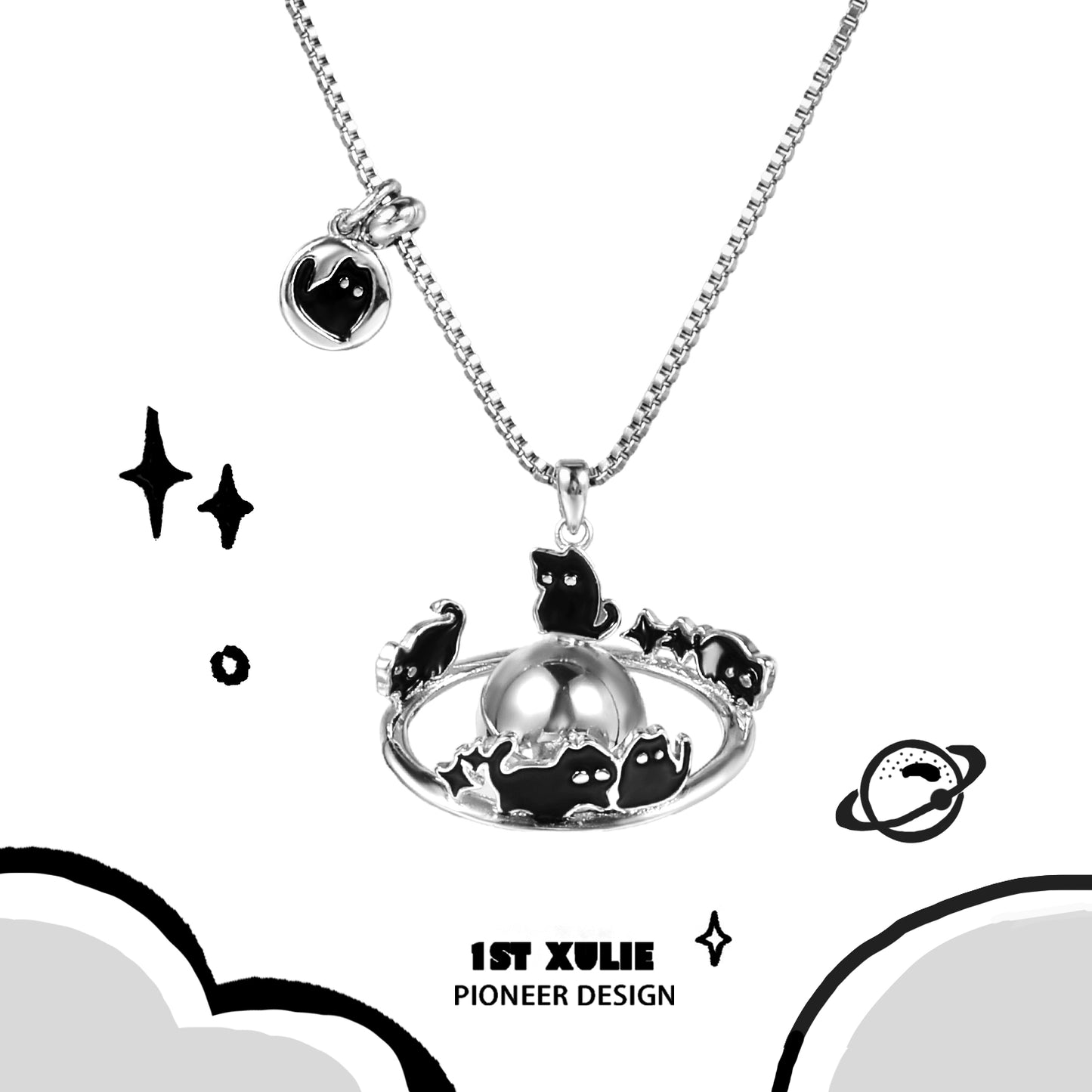 Night Owl Cat Necklace