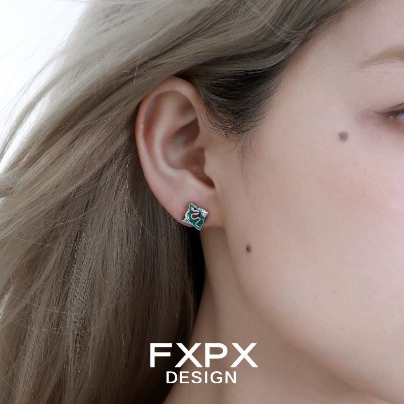 Grace Green Snake Empress Earrings