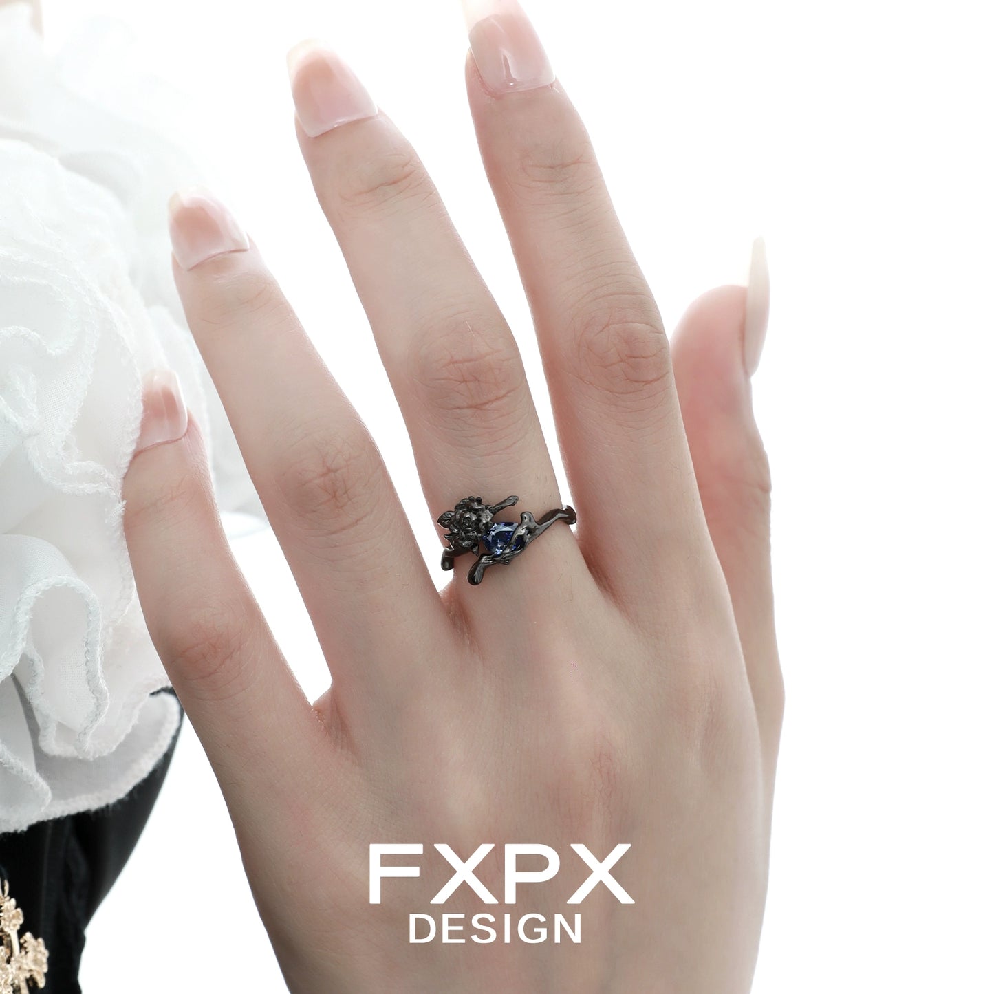 Tanzanian Blue Rose Ring