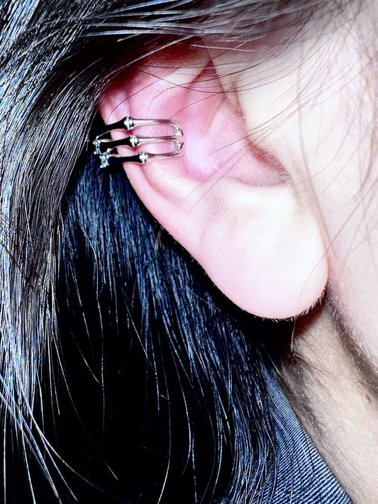 "Bone Deed" Zircon Bone Ear Clip