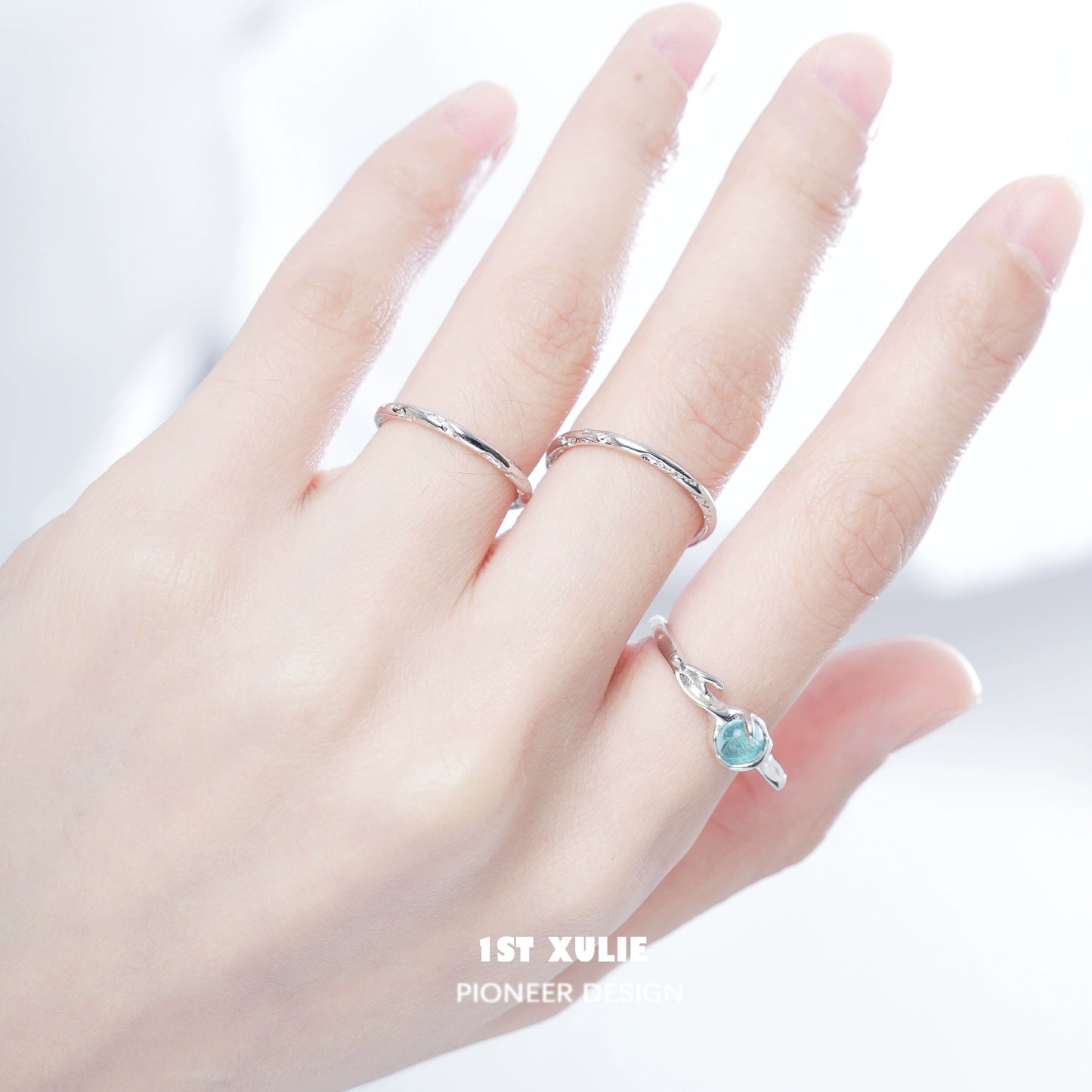 Exquisite Textured Silver Ring