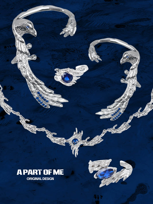 Ravenclaw Wing Diamond Necklace