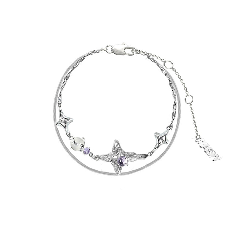 Starry Sky Purple Moon Bracelet