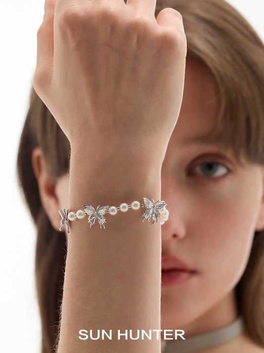 Butterfly Kiss Pearl Bracelet