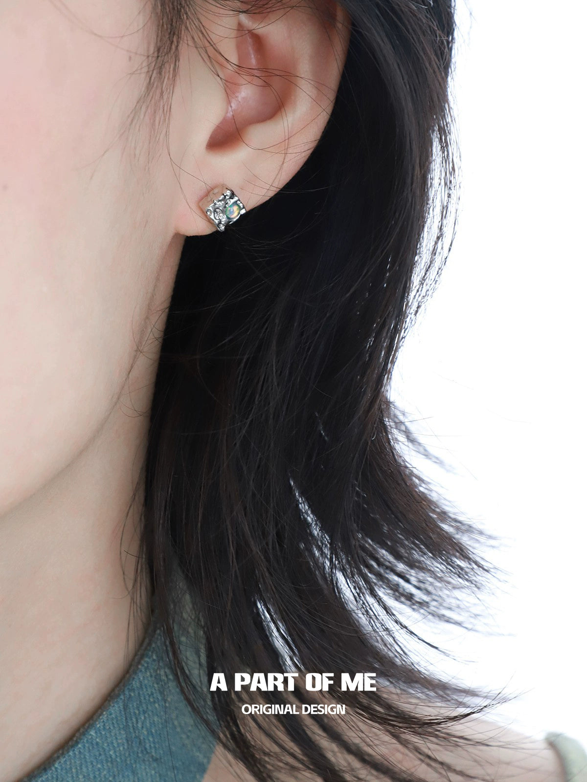 Square Aurora Stud Earrings