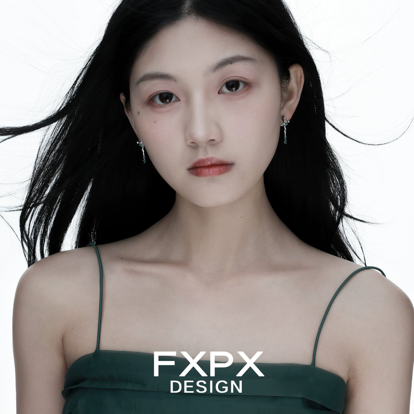 Y2K Court Girl Snake Cross Earrings