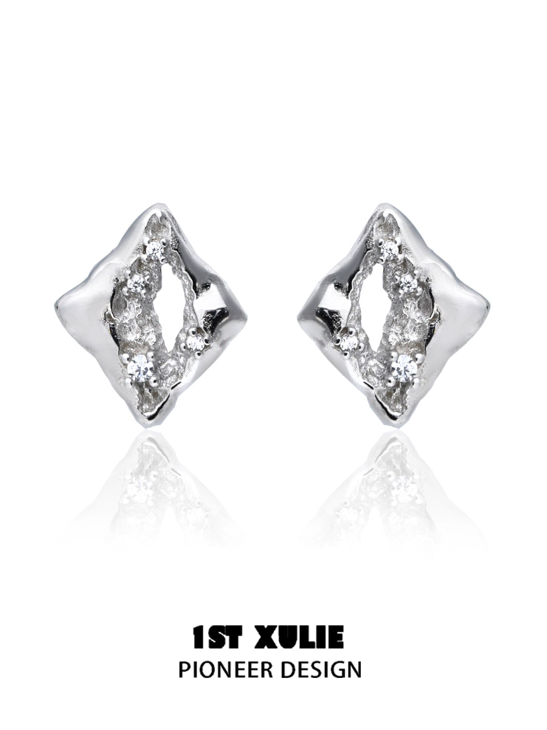 Geometric Elegance Silver Earrings