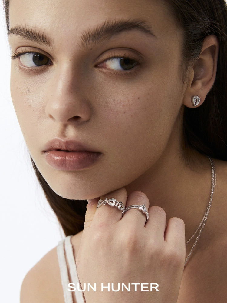 Love Lock Chain Ring