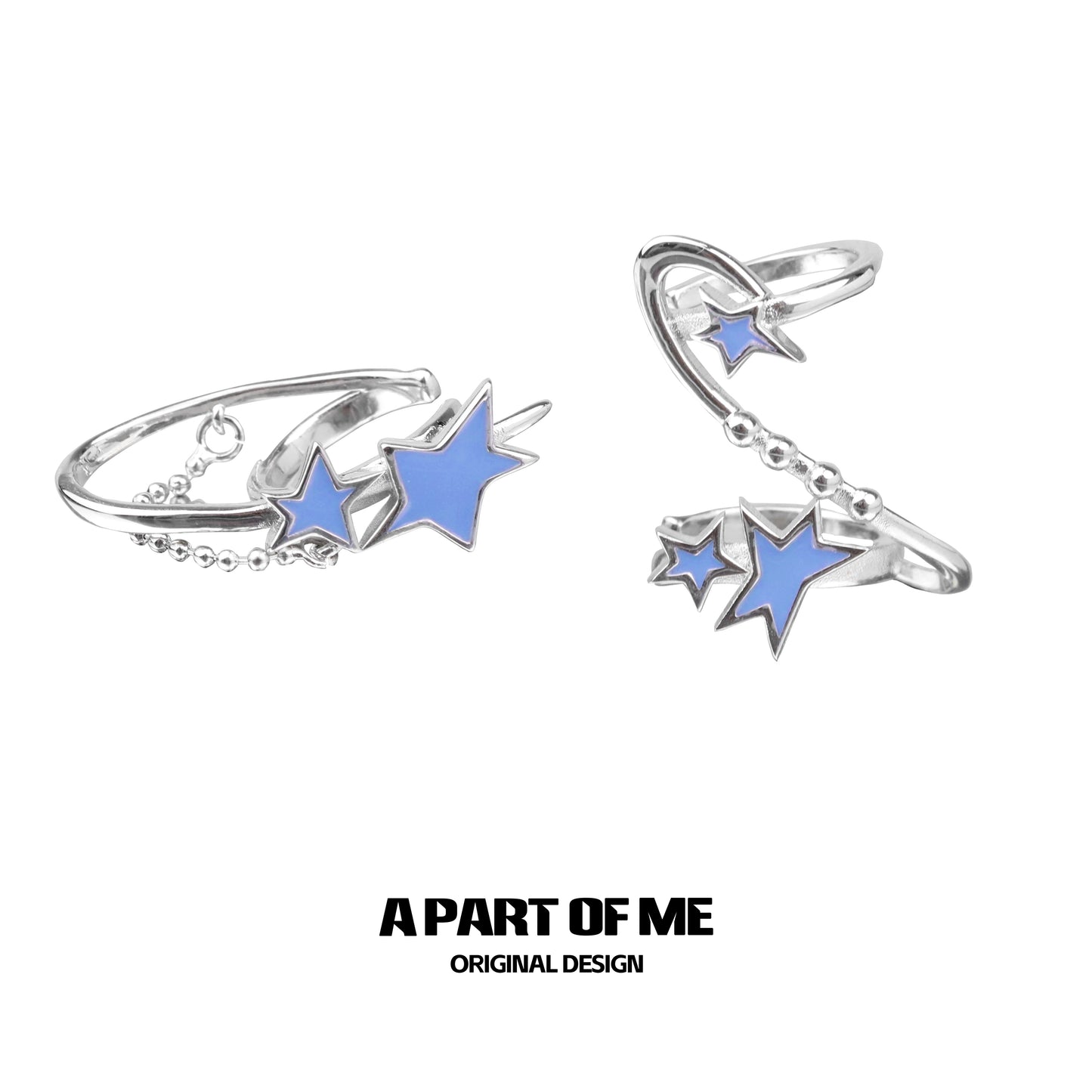 Galactic Blue Star Earrings