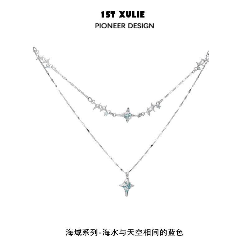 Blue Starry Sky Cool Necklace
