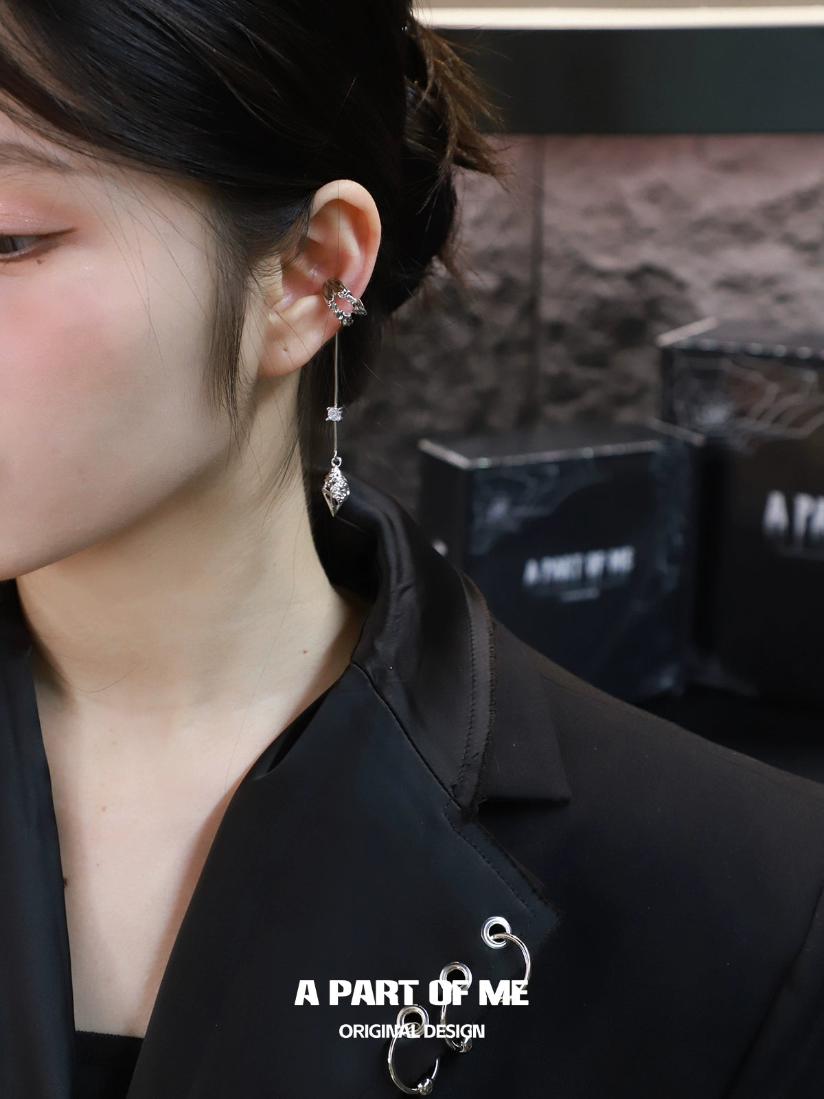Divine Arrow Drop Ear Cuffs