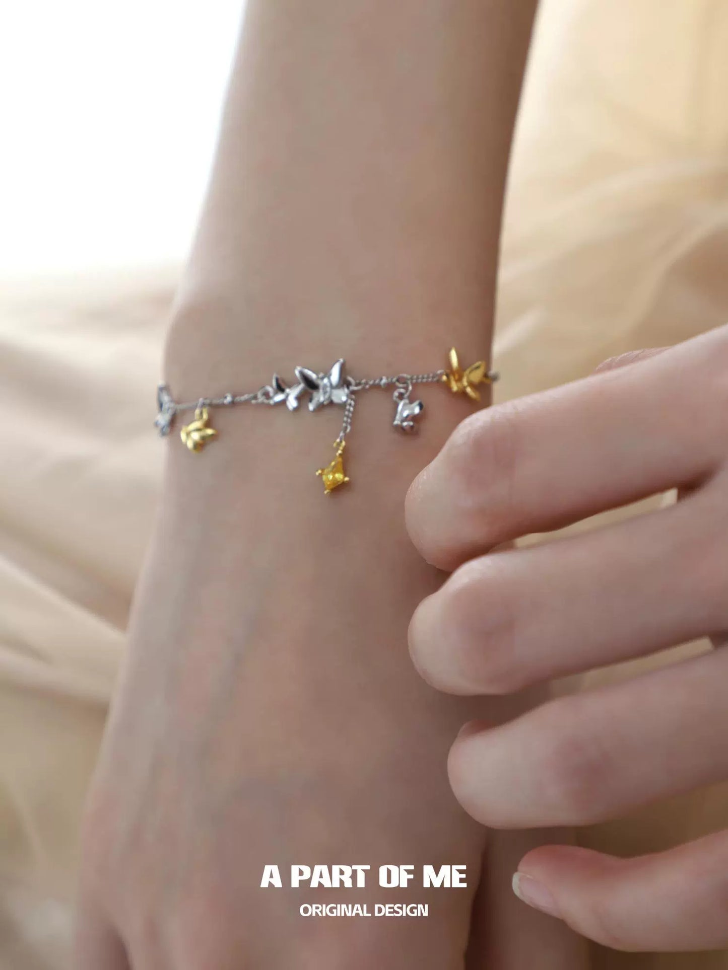 Autumn Leaf Butterfly Bracelet