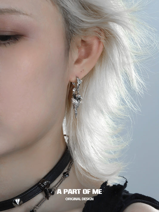 Gothic Raven Tomb Earrings