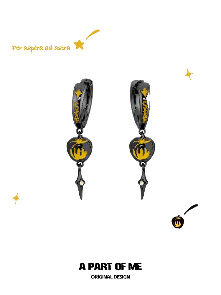 Golden Apple Star Earrings