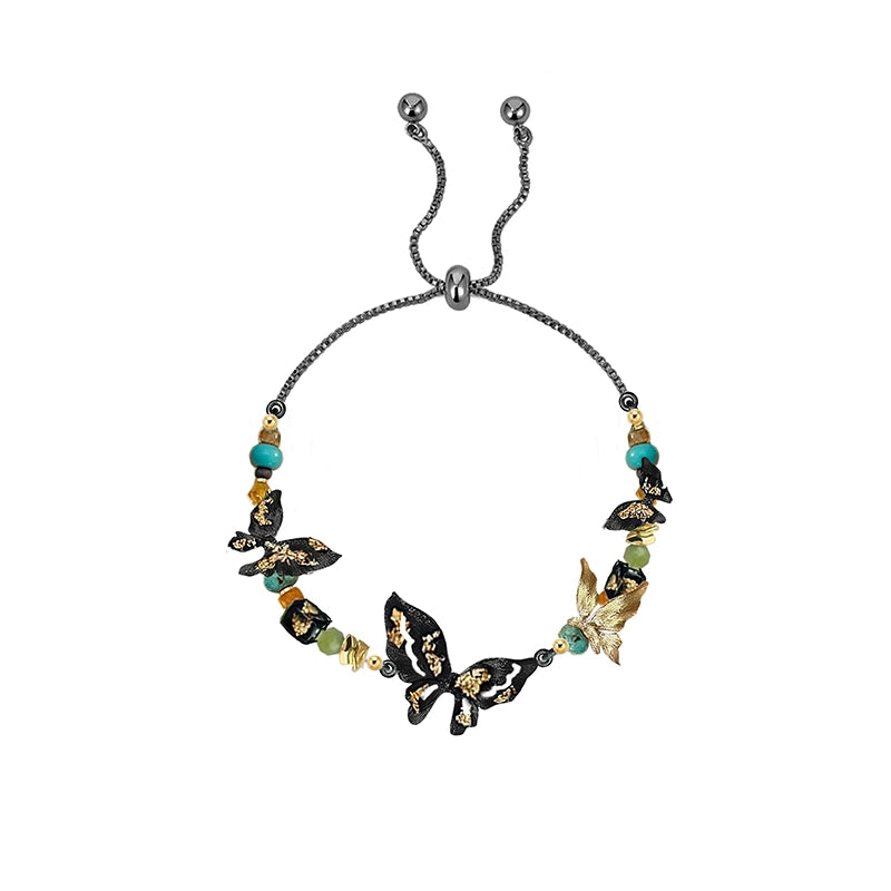 Dream Black Gold Butterfly Bracelet