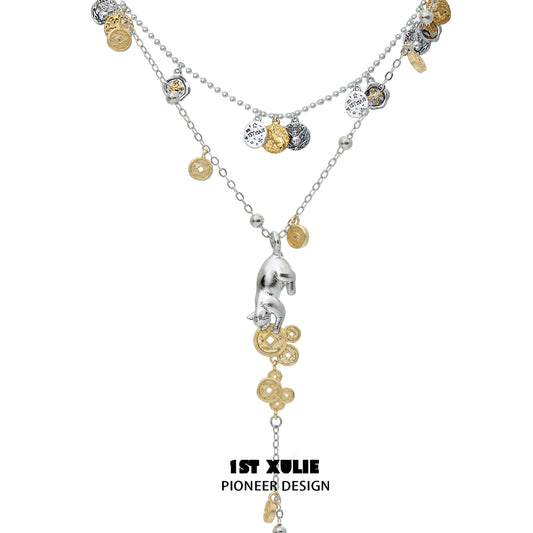 Lucky Cat Cool Charm Necklace