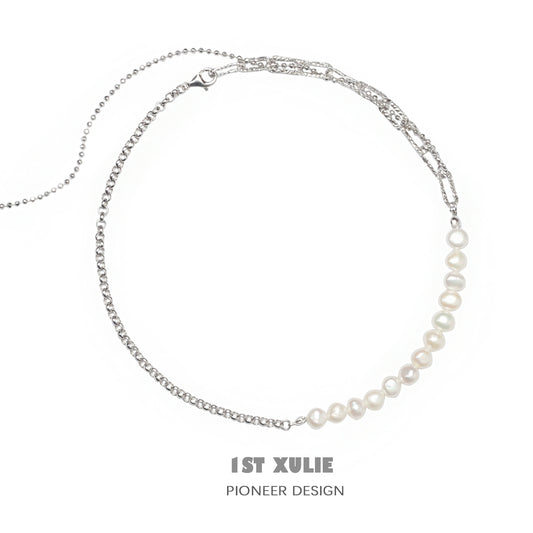 Cool Pearl Fringe Collarbone Chain