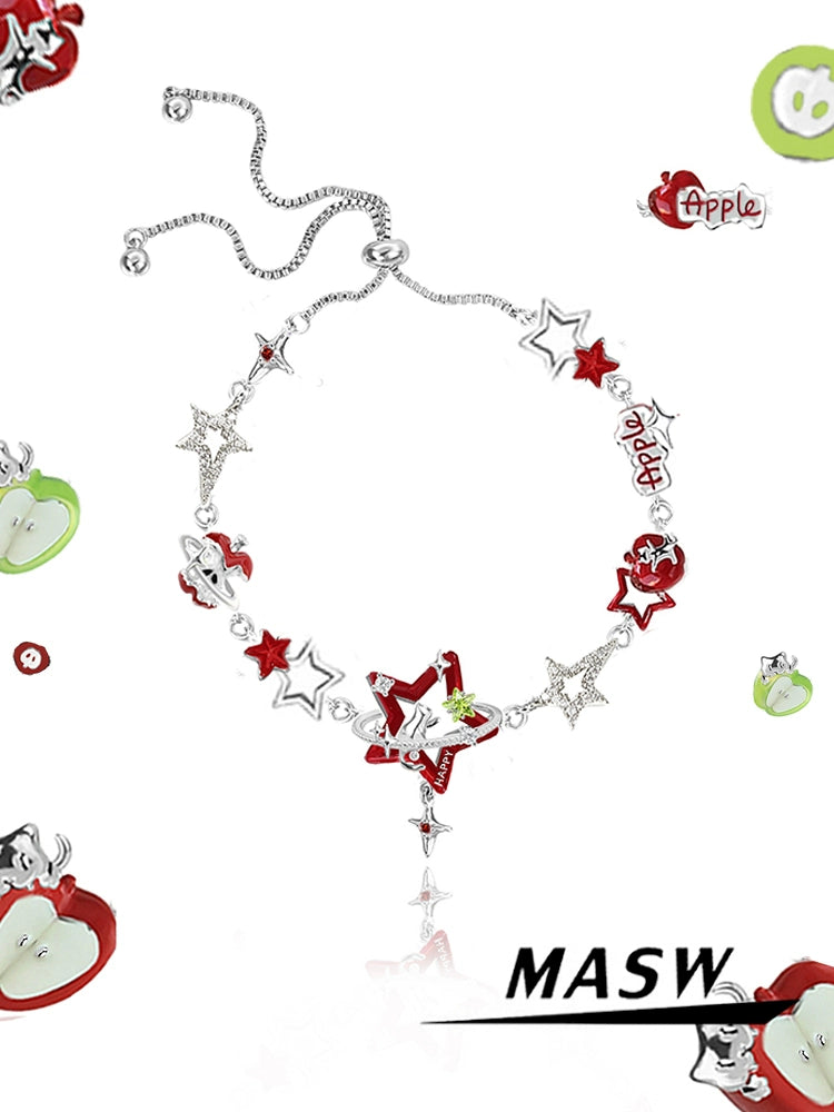 Sweet Apple & Star Bracelet