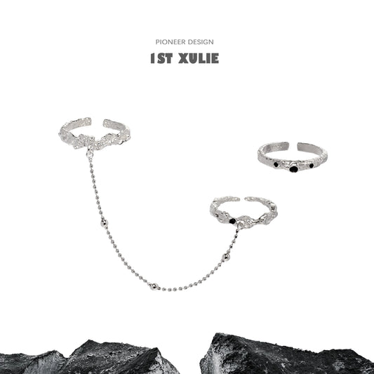 Y2K Controller Chain Silver Ring