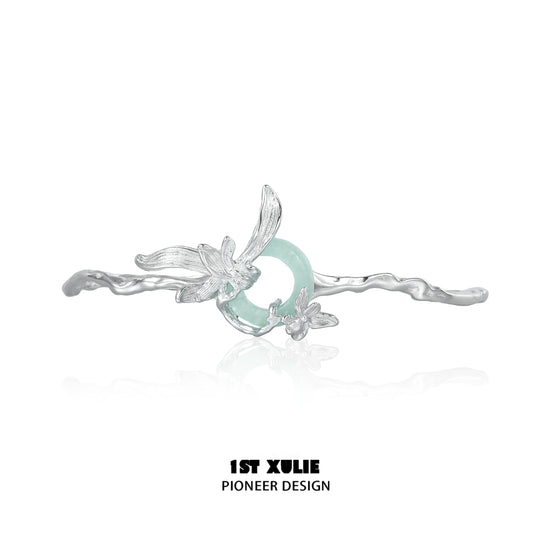 Iris Safety Buckle Silver Bracelet