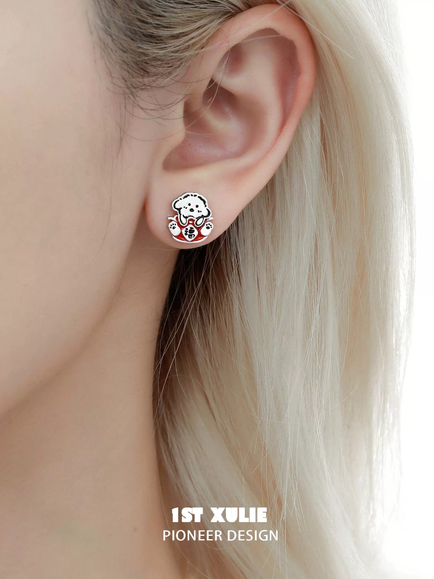 Furry Puppy Joy Ear Studs