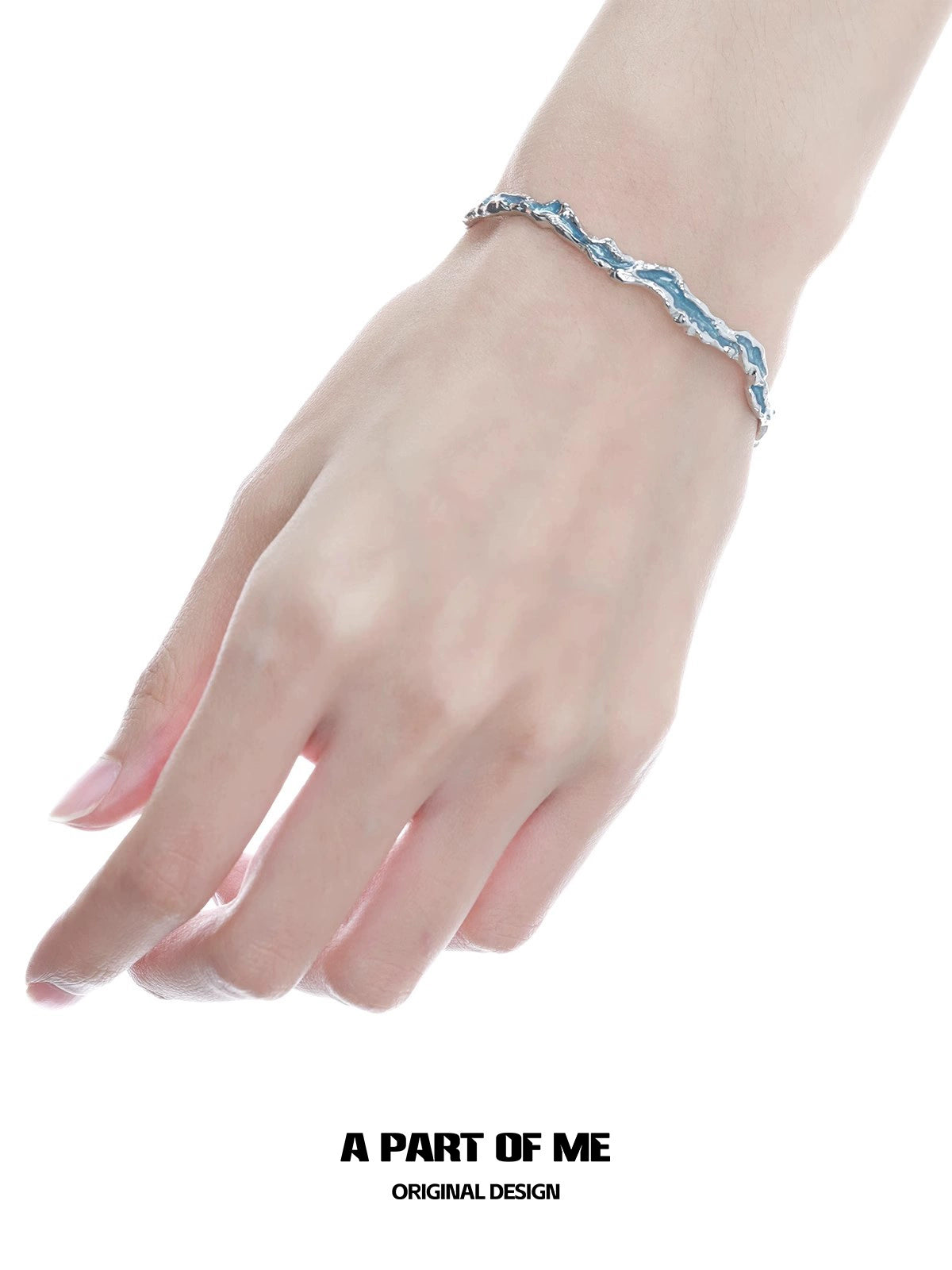 Summer Blue Mint Silver Bracelet