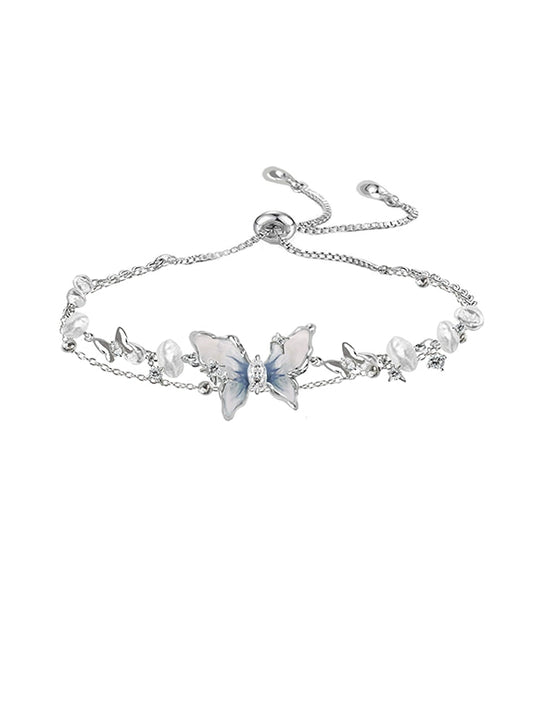 Starry Blue Butterfly Bracelet
