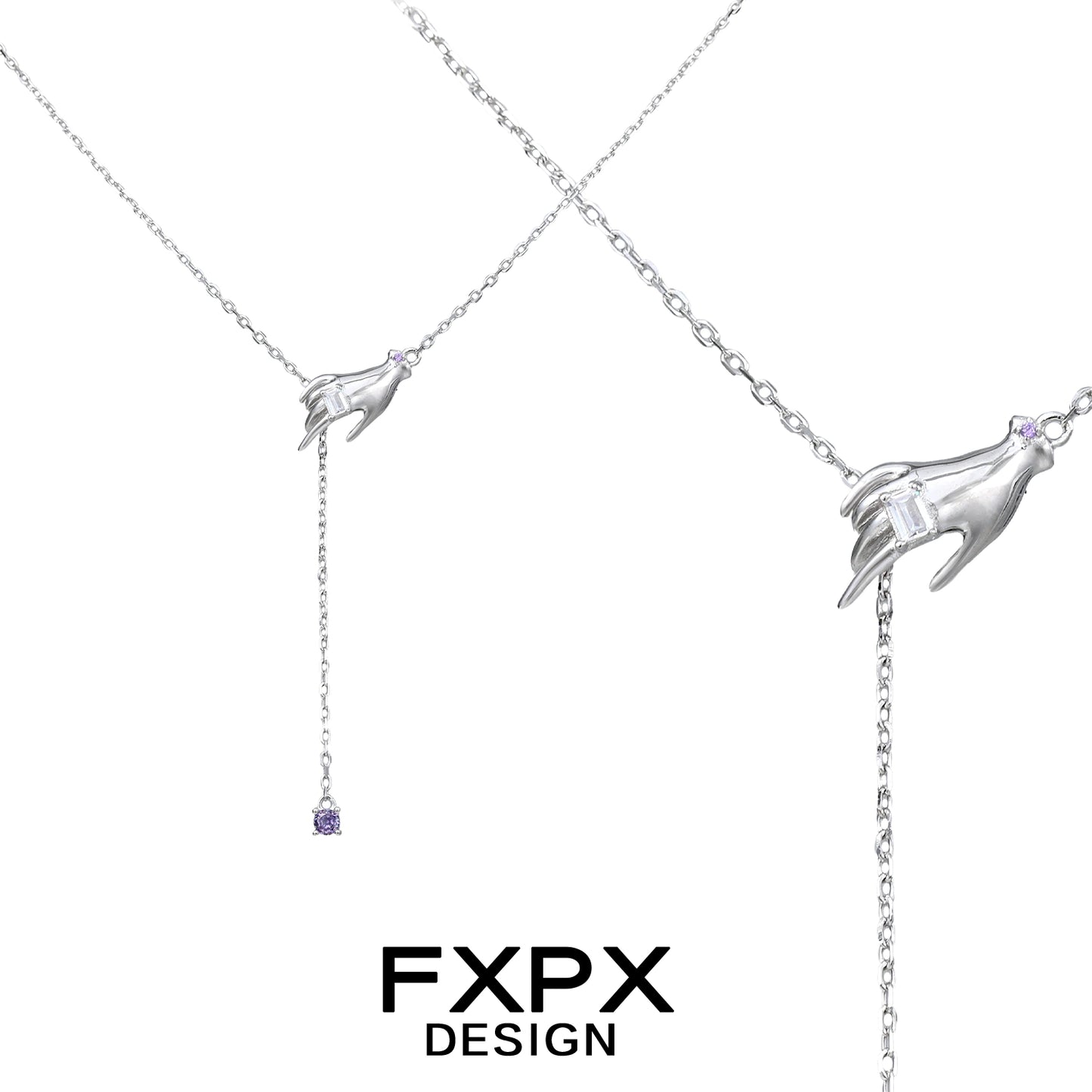 Angel's Hand Amethyst Necklace