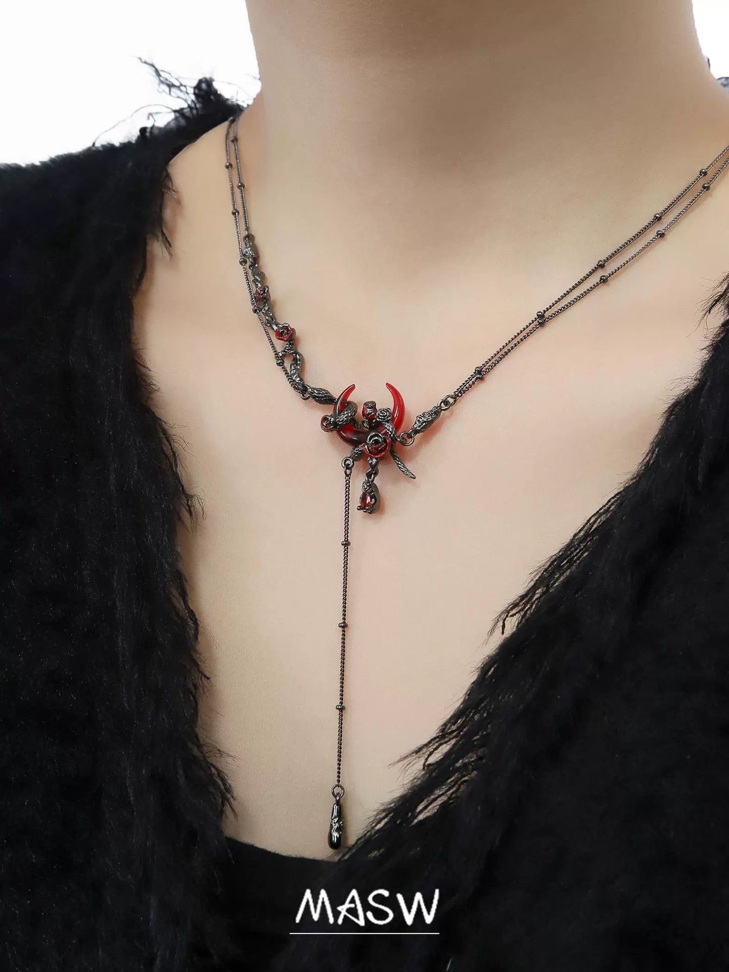 Blood Moon Fringe Choker