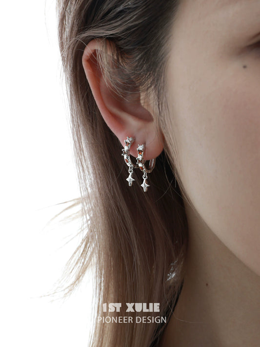 Golden Maillard Zircon Earrings