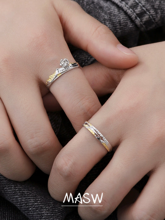 Gilded Rose & Star Ring