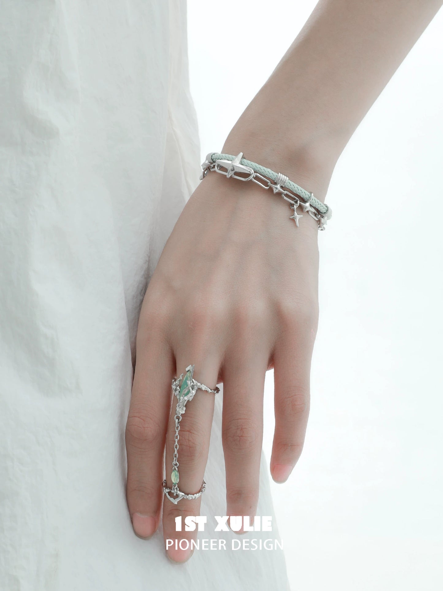 Y2K Punk Dream Core Silver Ring