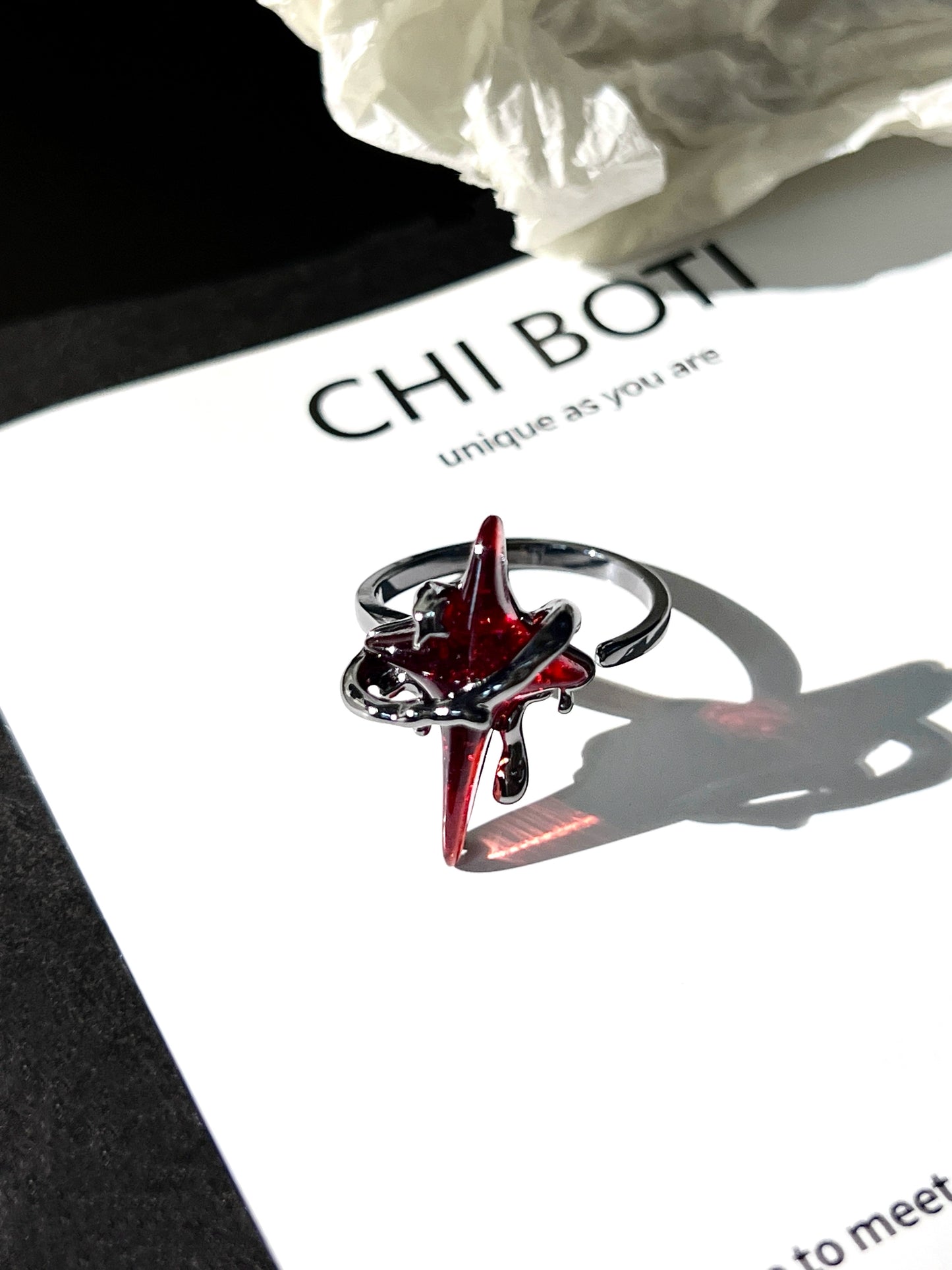 "Sanguine Thorns" Lava Necklace