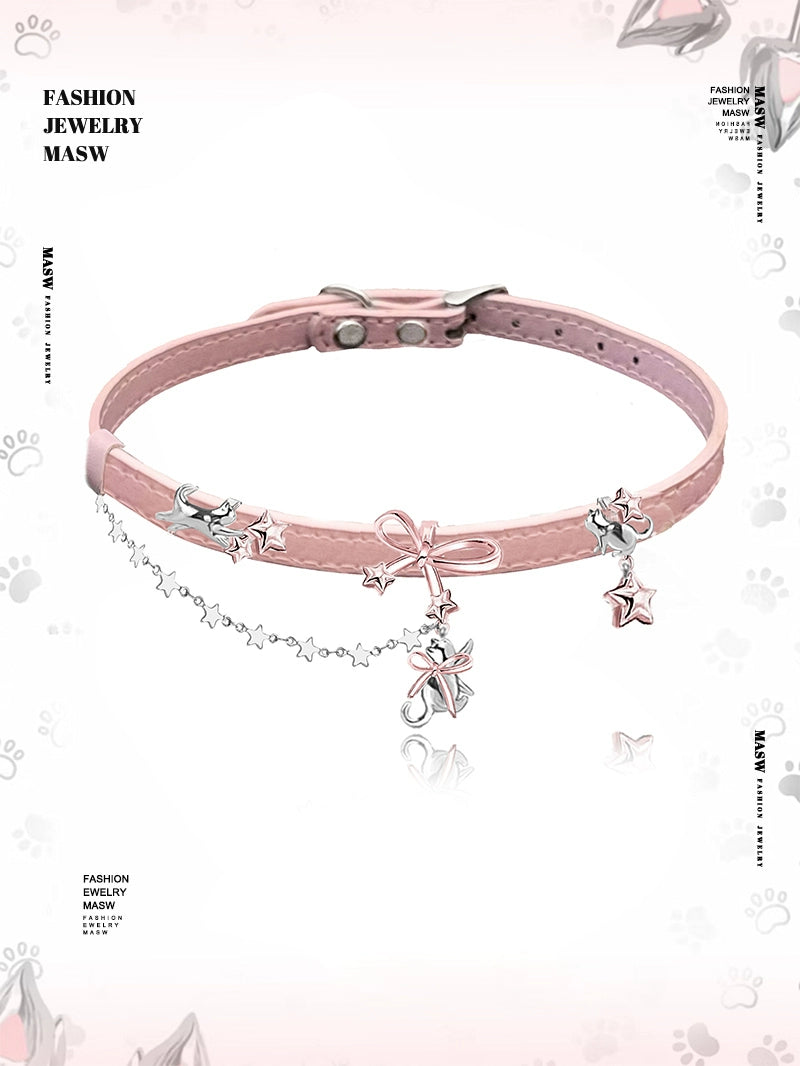 Sweet Pink Cat Choker