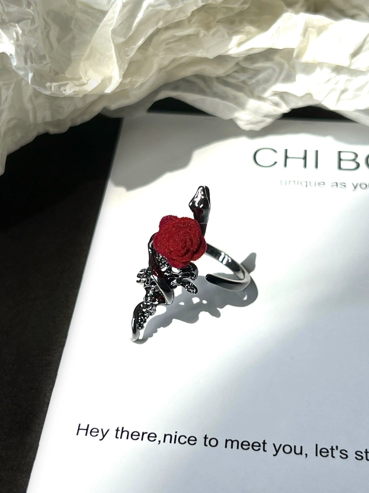 "Rose Snake" Wrap Ring