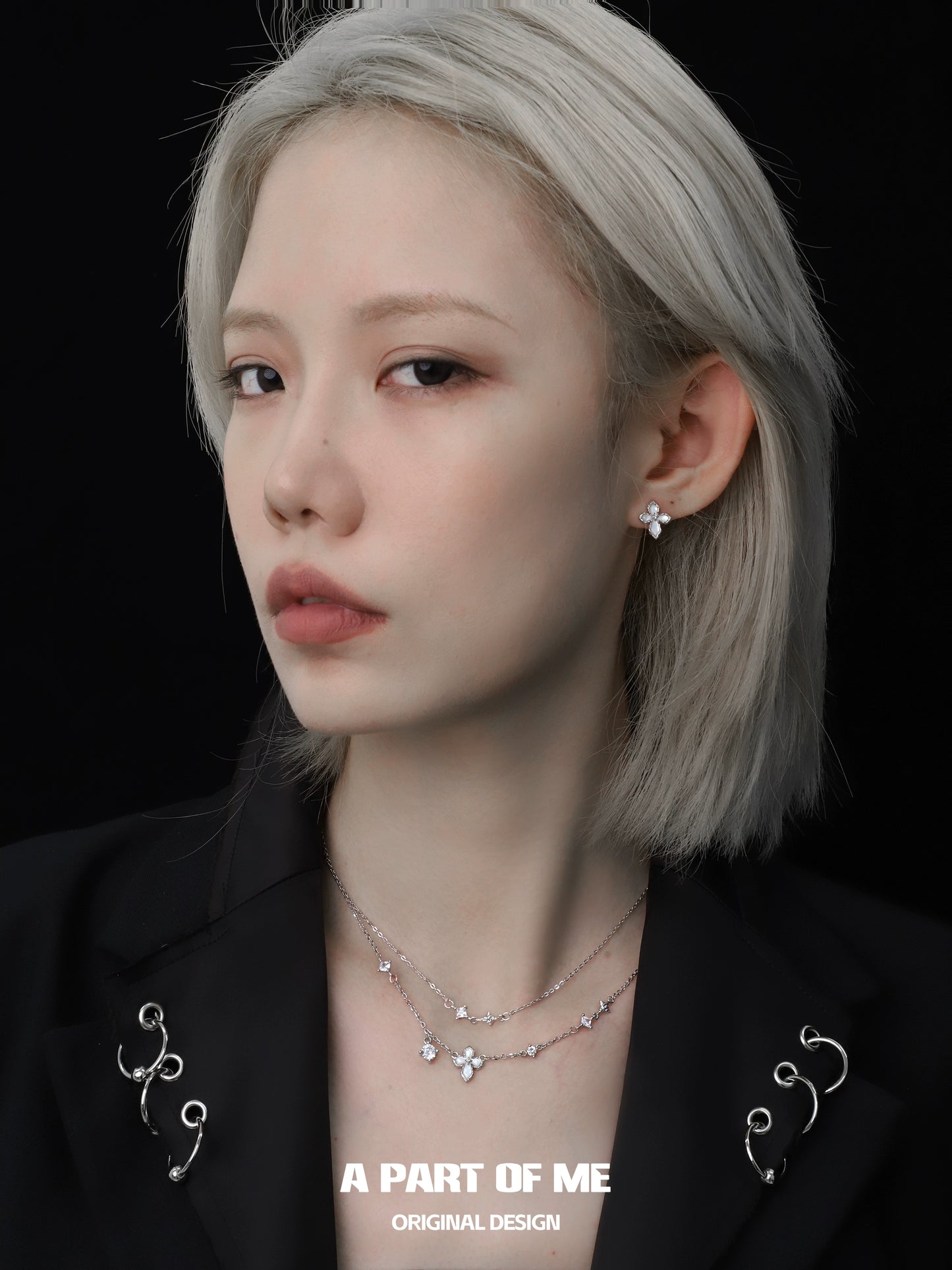 Stigmata Cross Silver Earrings