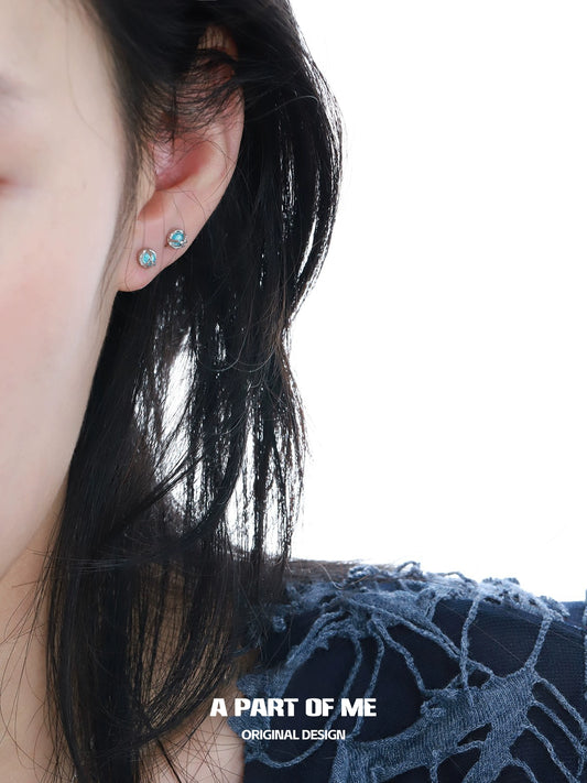 Icy Whisper Blue Mini Earrings